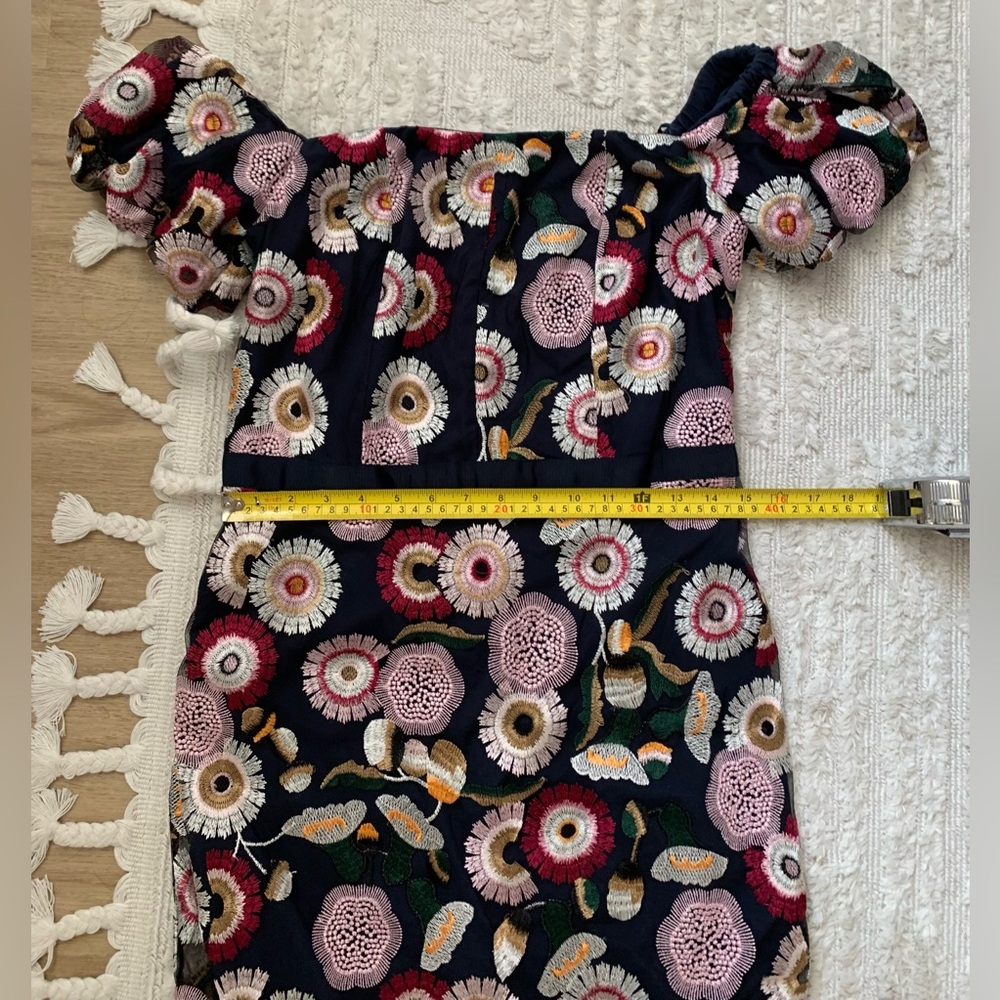 Sam Edelman Helium Floral Embroidered Off the Shoulder Dress (Size 10) - Picture 12 of 16